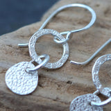 Silver Daisy Chain Hoop Earrings