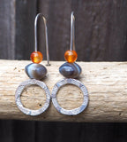 Silver hoop earrings