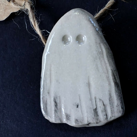Ghost - Ceramic Brooch