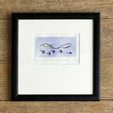 Soaring Swallows Linocut Print