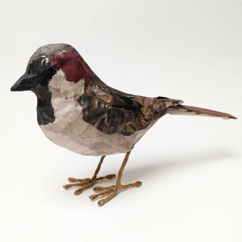 House Sparrow - Papier-Mâche Sculpture