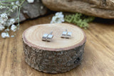 Silver Petal Twist Stud Earrings by Curious Magpie Jewellery (6)