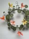 Nasturtium Wreath - Paper Sculpture