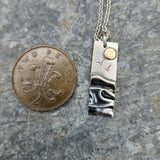 Rectangular Silver Beach Pendant