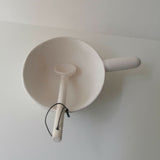 Handmade Salt Dish with Handle and Spoon - Warm White Satin Glaze