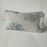 Pencil Case - Grey and Navy Figs