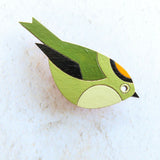 Goldcrest - Hand Painted Brooch