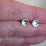 Domed Silver Stud Earrings