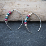 Metalic Seed Bead Threader Earrings