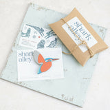 Flying Kingfisher - Hand Painted Brooch