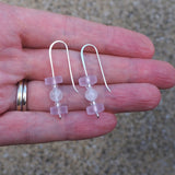 Pink Glass Drop Earrings
