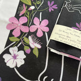 Cat Among the Flowers - Tea Towel