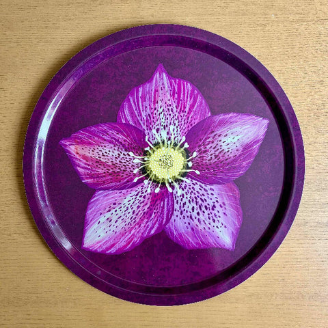 Hellebore - Round Tray (Purple)
