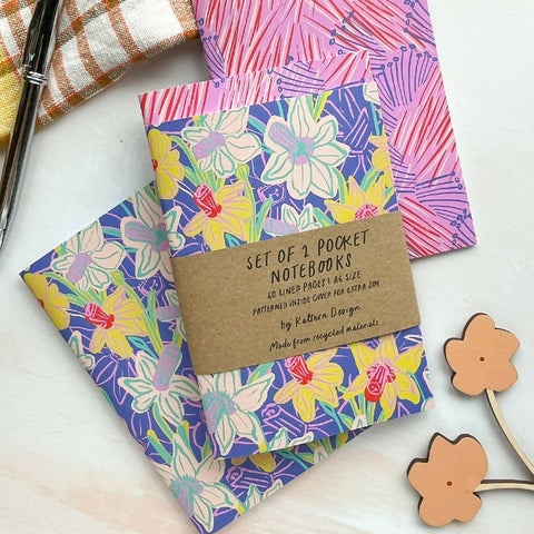 Narcissi Flowers A6 Pocket Notebook Set