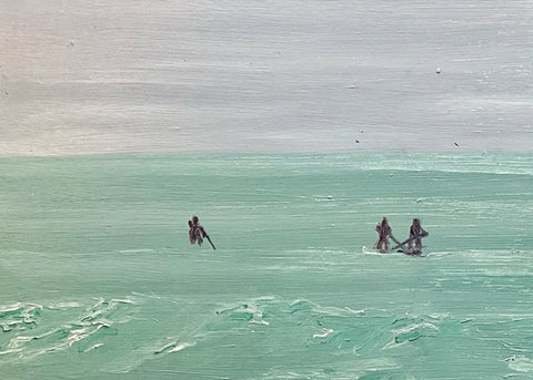 Geoff Hargraves, Standup Paddle Boarders. Fine Art Greeting Card