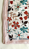 Dawn Meadow Silk Scarf 65cm Silk Twill Hand-Rolled Hem