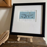 Soaring Swallows Linocut Print
