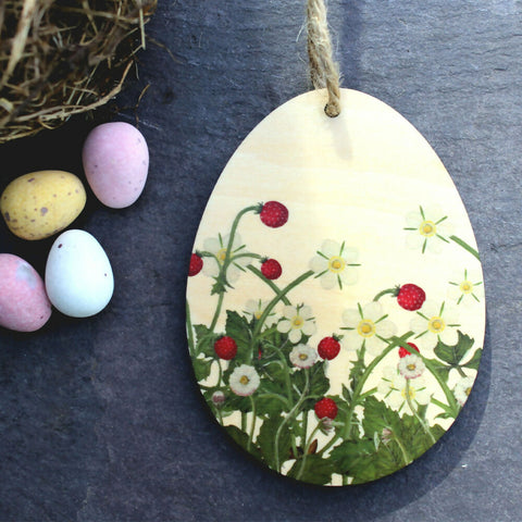 Wooden Easter Egg Hanging Decoration