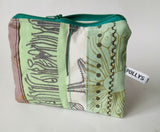 Embroidered Zip Purse - Greens