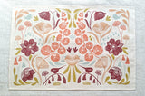Blooms & Birds Tea Towel - Natural Cotton Linen Blend