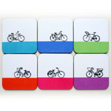 Bikes - set of six square