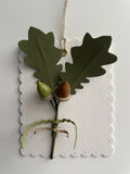 Keepsake Hanging Oak Leaves and Acorns
