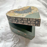 Heart Shaped Hand Painted Wooden Box