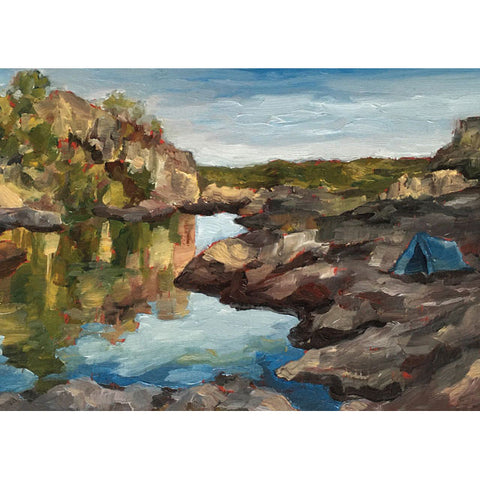 April White, Off The Beaten Track (Camping), Blank Art Card