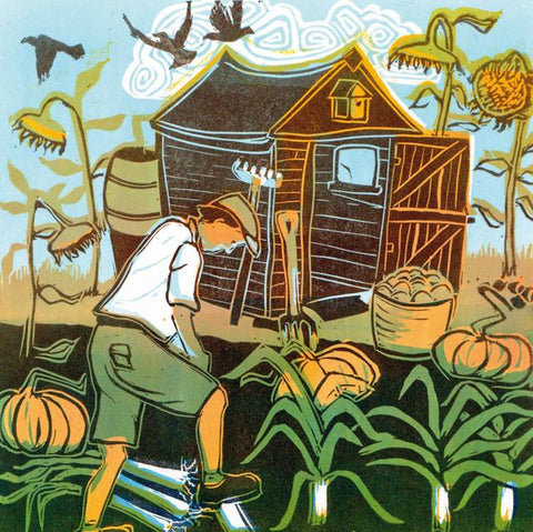 Caroline Barker, Shed Man, Fine Art Card