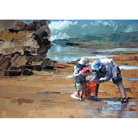 Claire McCall. Dad and The Boys, Blank Art Card