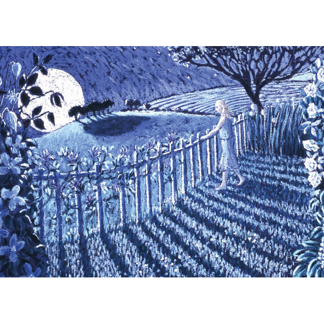 Cath Read, Moonrise Garden, Blank Art Card