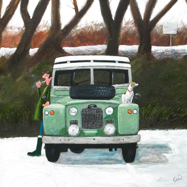 Chris Williamson, Peace and Quiet (With Dog), Blank Art Greeting Card