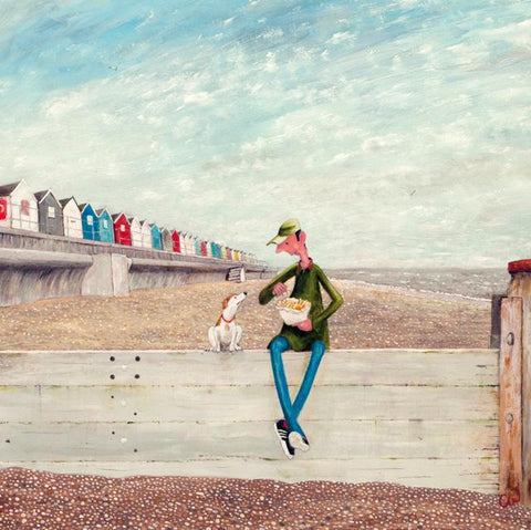 Chris Williamson, Fish n Chips, Blank Art Greeting Card