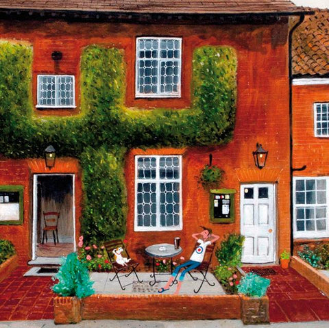 Chris Williamson, A Quick Pint, Blank Art Greeting Card