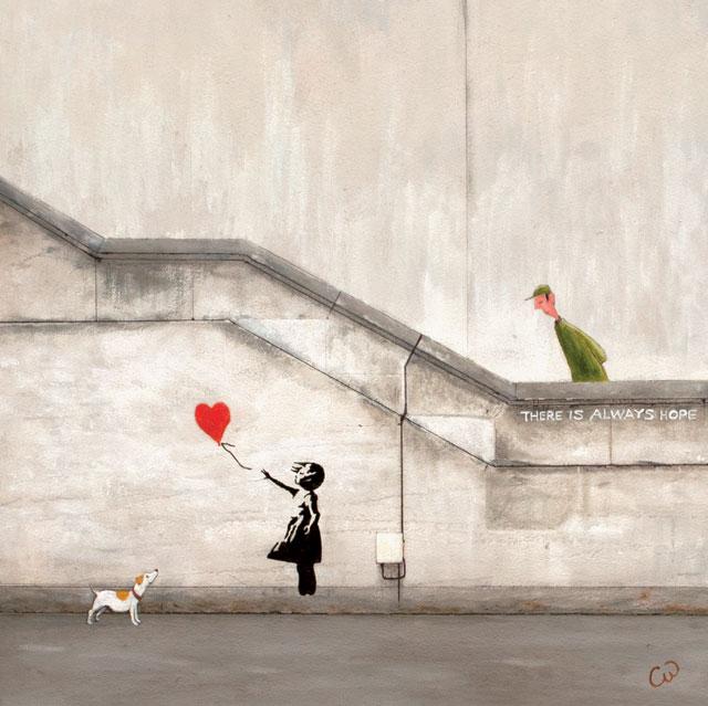 Chris Williamson, Hope (Banksy), Blank Art Greeting Card
