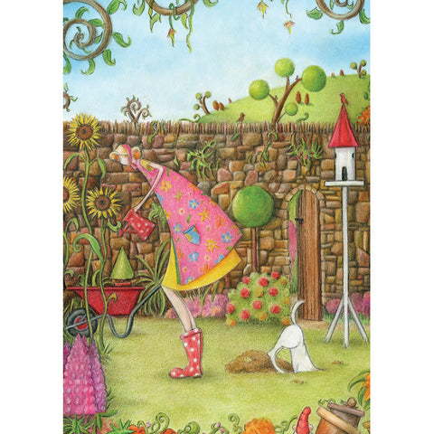 Dotty Earl, Bottoms Up, Fine Art Greeting card, Blank Inside