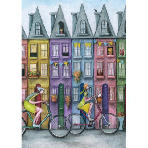 Dotty Earl, Le Tour, Fine Art Greeting card, Blank Inside