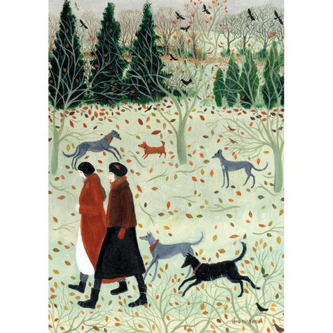 Dee Nickerson, Joyful Dogs, Fine Art Greeting Card
