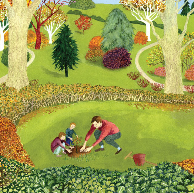 Ellie Ling, Mighty Oaks, Fine Art Blank Greeting card