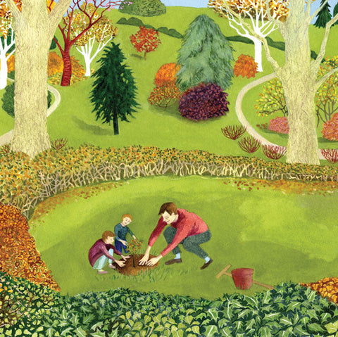 Ellie Ling, Mighty Oaks, Fine Art Blank Greeting card