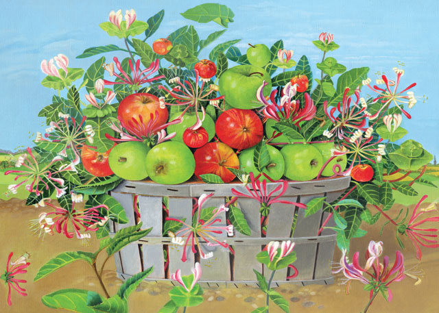 EB Watts, Apple and Honeysuckle, Fine Art Greeting Card