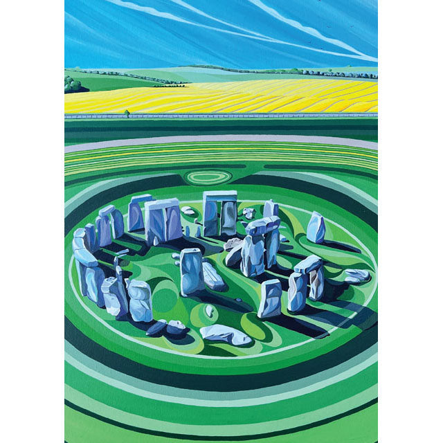 Faye Baines, Stonehenge, Fine Art Card