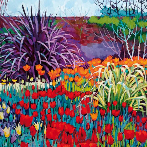 Jenny Hancock, Sea of Tulips, Blank Fine Art Greeting card