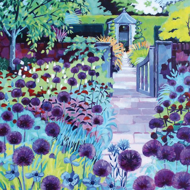 Jenny Hancock, Allium Walk (Flowers), Fine Art Greeting Card