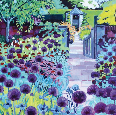 Jenny Hancock, Allium Walk (Flowers), Fine Art Greeting Card