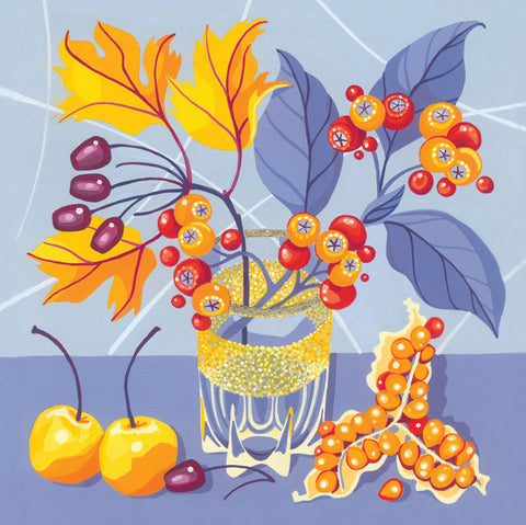 Jenny Hancock, Crabapples and Berries, Blank Art Card