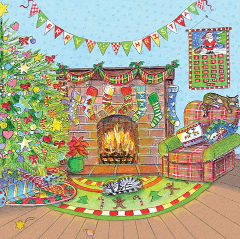 Lisa Davies, Christmas Eve, Blank Art Card