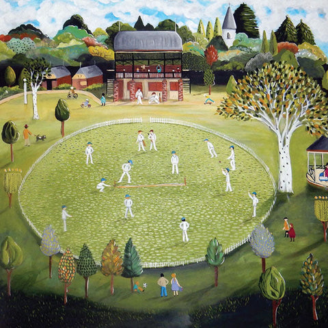 Lizzy Newcomb, Game On (Cricket), Blank Art Card