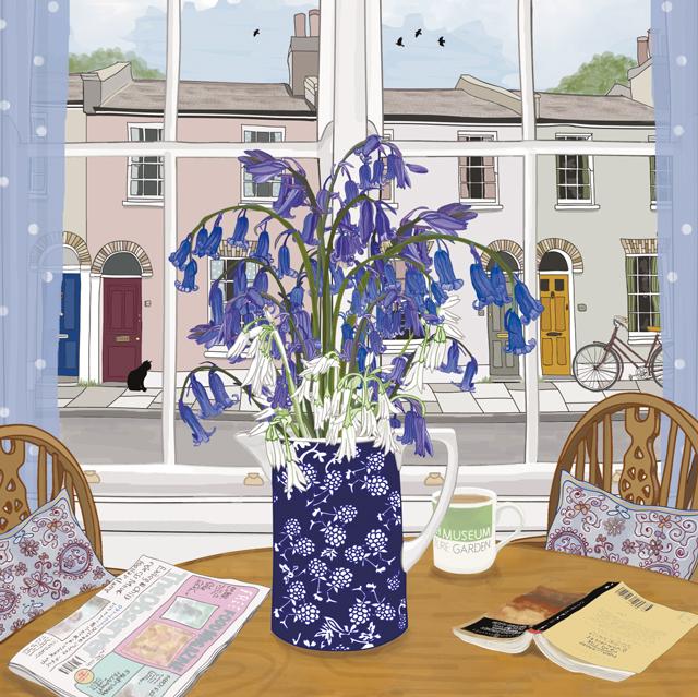 Mig Wyeth, Bluebells and Wild Garlic, Art Card