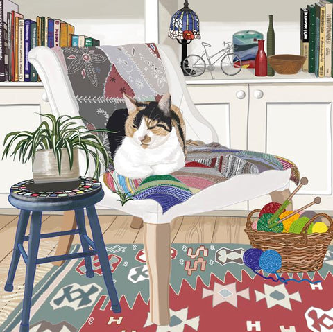 Mig Wyeth, Sitting Pretty (Cat), Art Card